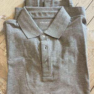 Bonobos Slim fit heather grey polo